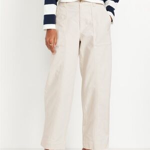 Women's Cream Barrel Pants - NWT - Old Navy